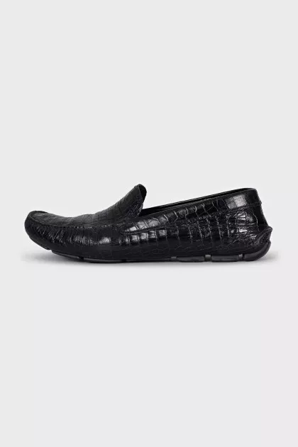 Men's embossed leather loafers