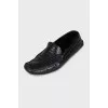 Men's embossed leather loafers