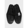 Men's embossed leather loafers