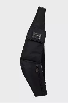 Men's textile shoulder bag