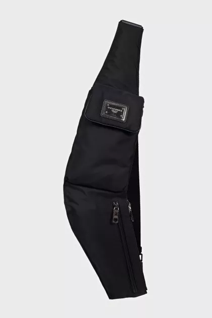Men's textile shoulder bag