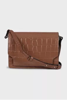 Brown leather crossbody