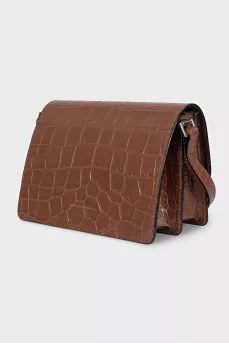 Brown leather crossbody
