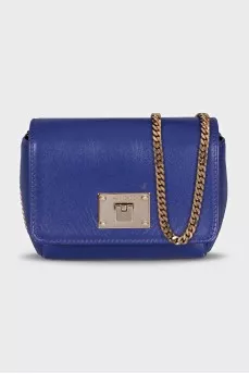 Mini leather bag with chain