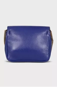 Mini leather bag with chain