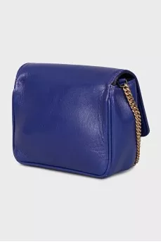 Mini leather bag with chain