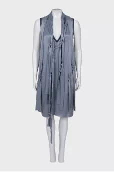 Straight-cut dress with decorative elements
