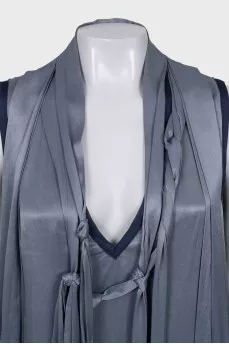 Straight-cut dress with decorative elements