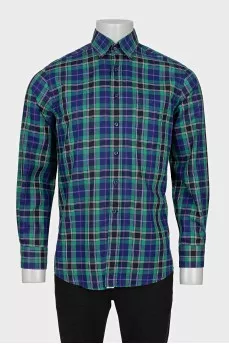 Men's checkered combination shirt