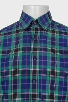 Men's checkered combination shirt