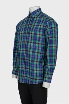 Men's checkered combination shirt