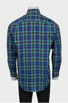 Men's checkered combination shirt