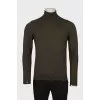 Men's green wool turtleneck
