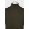 Men's green wool turtleneck