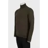 Men's green wool turtleneck