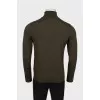 Men's green wool turtleneck