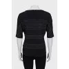 T-shirt with rhinestones and 3/4 sleeves