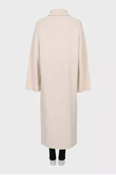 Wool maxi dress with a slit