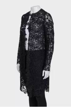 Lace cardigan without fastening