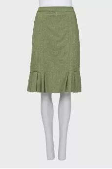 Green skirt with a small print