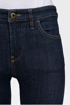 Blue mid-rise skinny jeans