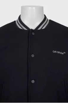 Men's bomber jacket with signature print