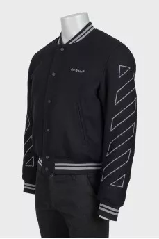 Men's bomber jacket with signature print