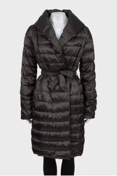 Khaki wrap coat