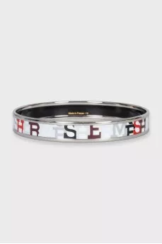 Enamel bracelet with signature print