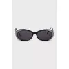 Oval sunglasses with crystals