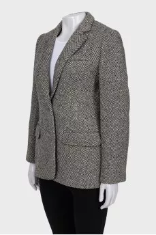 Striped wool jacket