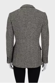 Striped wool jacket