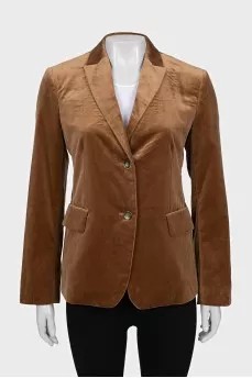 Brown button-down jacket