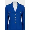 Blue suit with tag