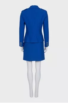 Blue suit with tag