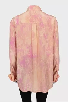 Loose-fitting shirt with a floral print