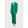 Green linen suit