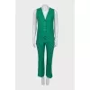 Green linen suit