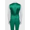 Green linen suit