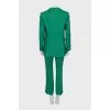 Green linen suit