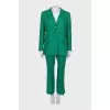 Green linen suit