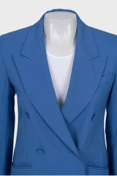 Blue wool suit with trousers
