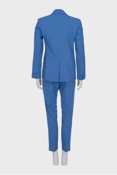 Blue wool suit with trousers