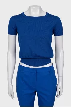 Blue three-piece suit