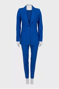 Blue three-piece suit