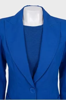 Blue three-piece suit