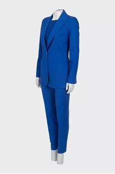 Blue three-piece suit