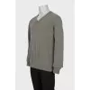 Men's green cashmere pullover