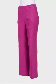 Loose-fitting linen trousers
