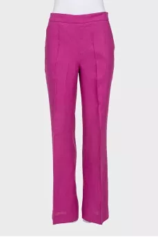 Loose-fitting linen trousers